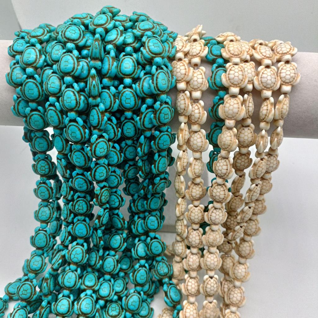 Colorful Synthetic Turquoise Turtle Beads for Handmade Jewelry - DIY Necklace & Bracelet Accessories (14x18mm)