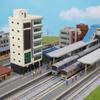 1/150 Scale Building Dioramas Model Outdoor City Railway Layout Street Building Model Gift Outland Scene for Sand Table