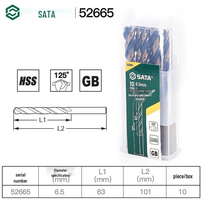 SATA High Strength Alloy Twist Drill Bit Set