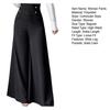 Women Casual Pants High Waist Oversized Wide Leg Office Lady Pants with Pockets Solid Color Loose Fit Business Trousers