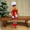Christmas Doll Large Size Plush Gingerbread Man Boy Girl Figures with Chef Hat Bowknot Ornament Window Holiday Xmas Decoration
