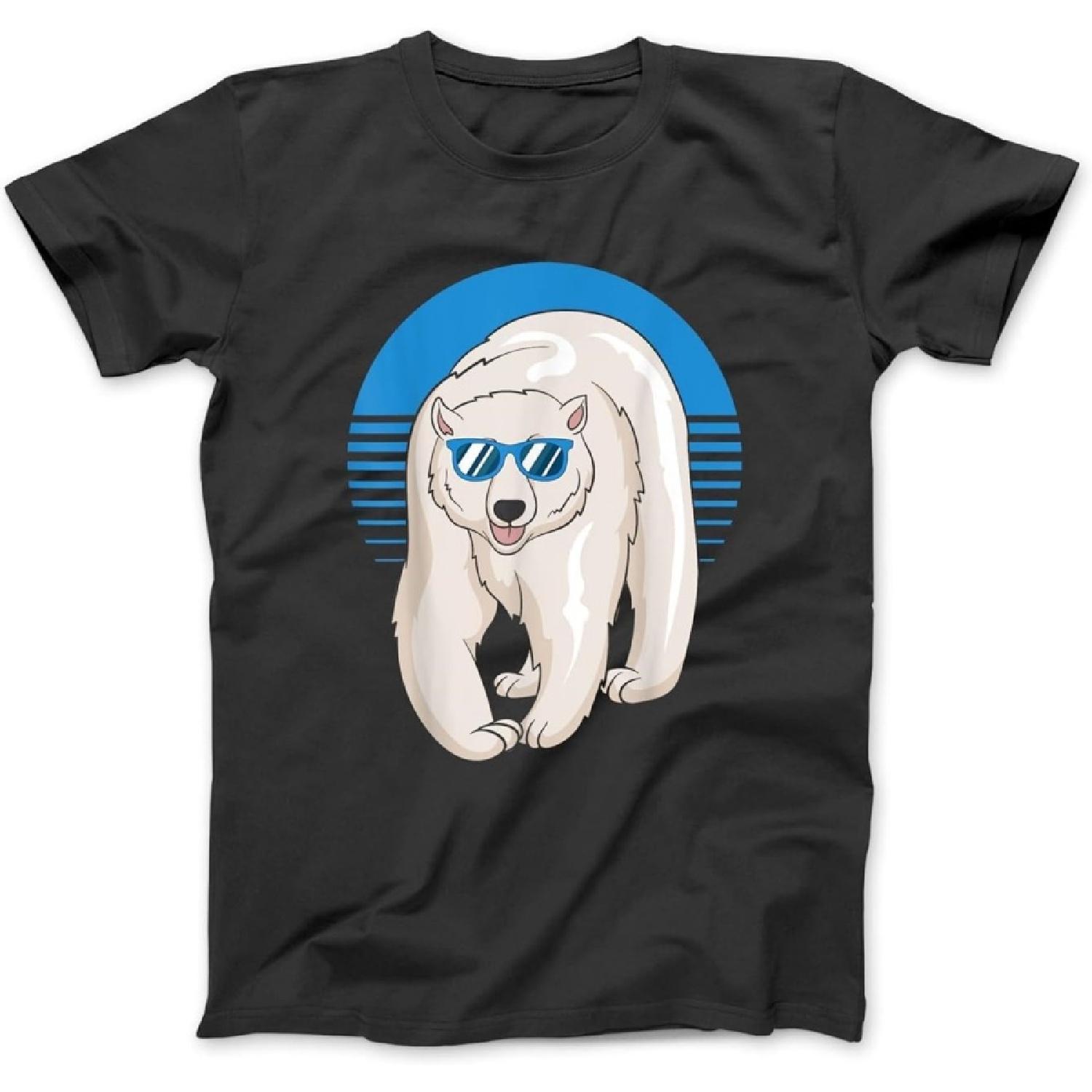 Arctic Animal Polar Bear Lover Cool Sunglasses Polar Bear T-Shirt, Sweatshirt, Hoodie for Men Women Kids Made in Canada Black XXXXXL разноцветный