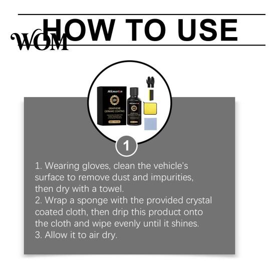 Graphene Ceramic Coating Car Coating, Nano Paint Sealant Kit, 10H Acid Rain Resistant Hardness Hydrophobic Polish for Auto, DIY Shine And Protection
