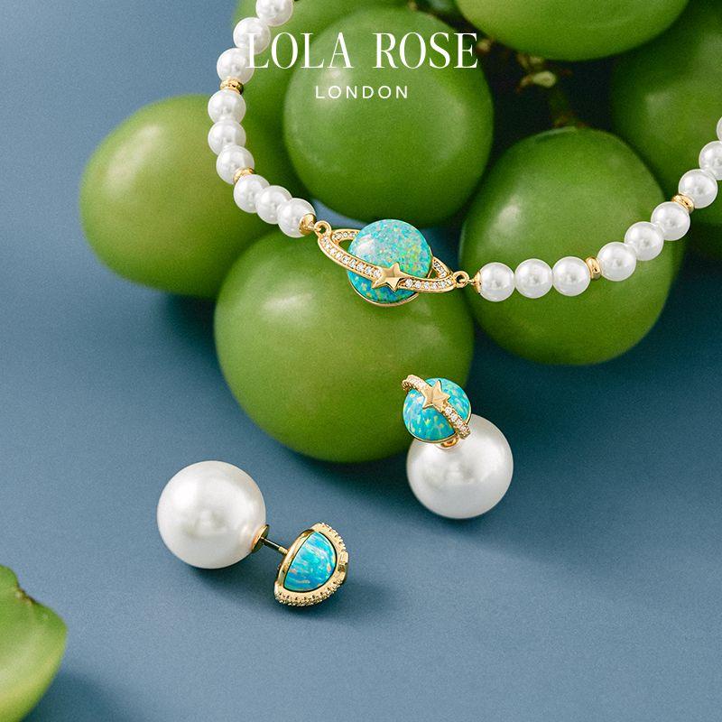 

Lola Rose Rolla Rose Japanese Heart Pearl Necklace for Women Accessible Luxury Classy Opal Birthday Gift Green Opal-LR50623