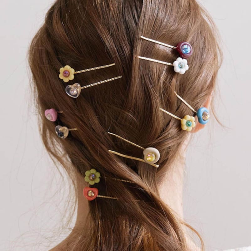luvinball Daisy Snowball Hairpin Set(3pcs)