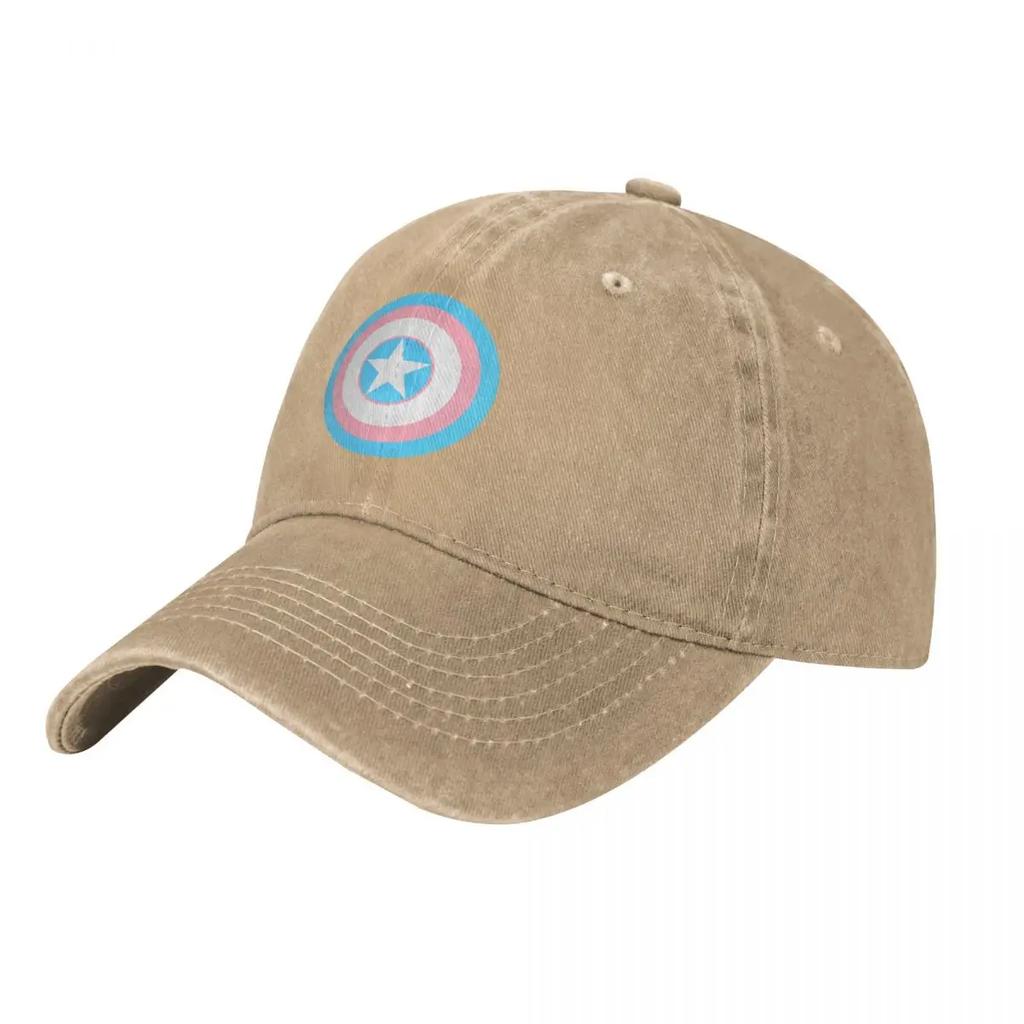 Trans Shield Racerback Baseball Cap Cotton Hats Cowboy Caps Unisex