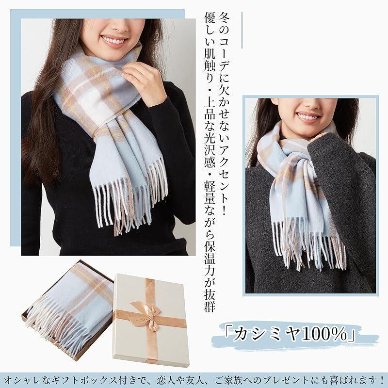 Used [New] [RemeeHi] Cashmere Scarf for Women, Luxury 100% Cashmere, "Trending on Social Media" Cashmere Scarf, Plaid Stole, Large Size, Winter,