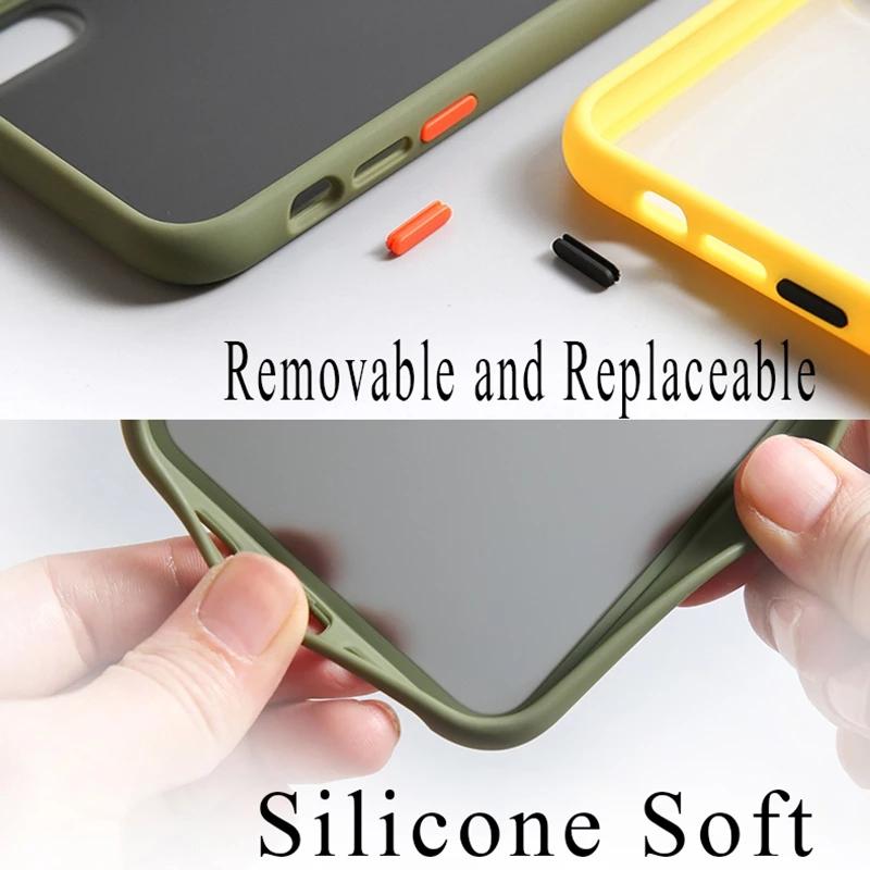 Matte Translucent Hard Silicone Phone Case For Xiaomi Redmi Note 11 10 9 Pro 11S A1 10C 9T Poco C40 X4 X3 NFC M3 M4 Pro 4G 5G Back Cover