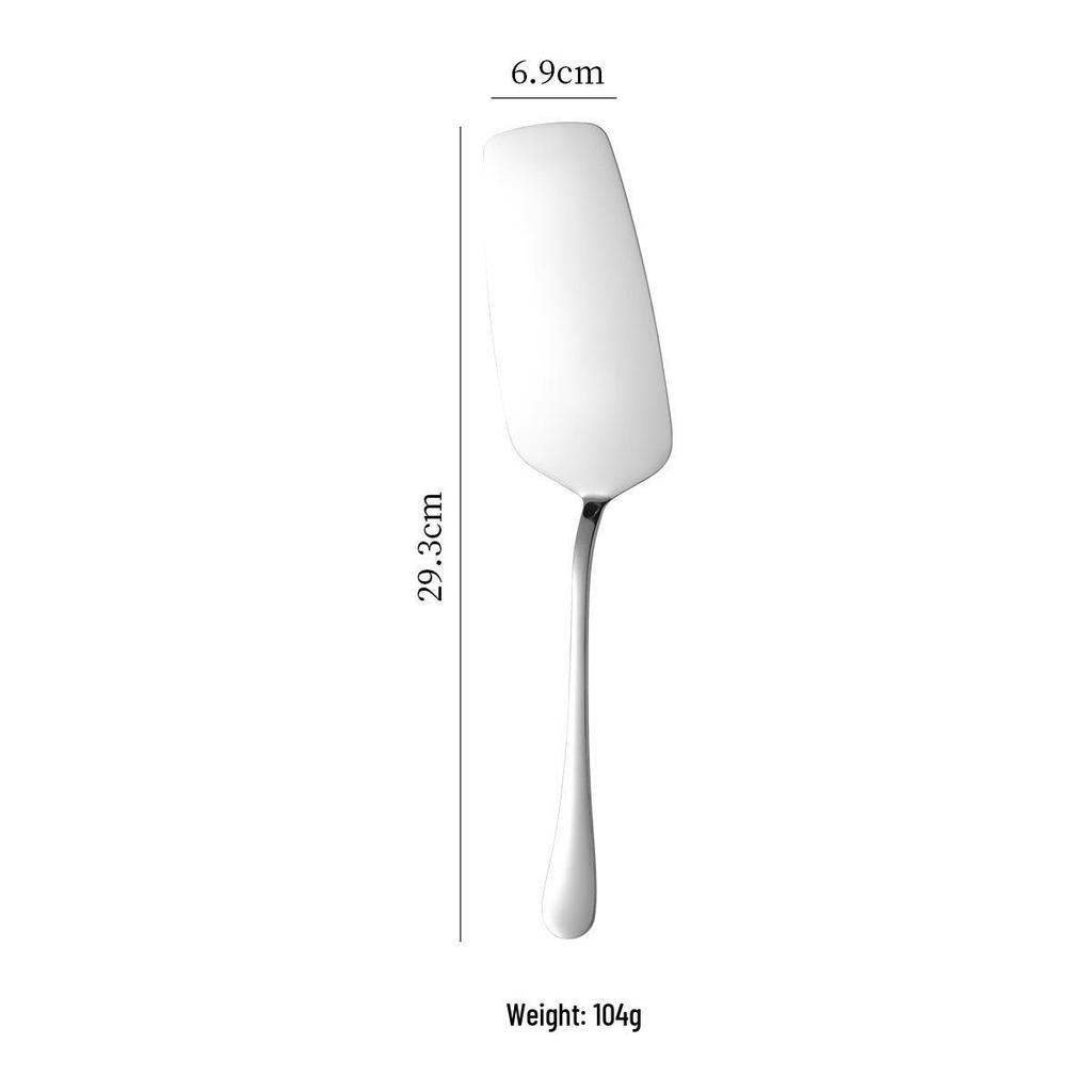 Large Stainless Steel Cake Knife & Spatula for Baking and Pizza, Long Handle Bread Knife, Thickened Western Cuisine Tableware.