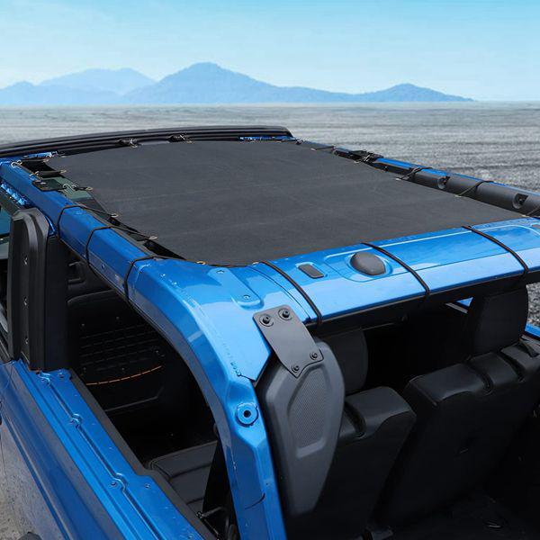 Black PVC Heat Insulation Sunshade for Ford Bronco Car Interiors
