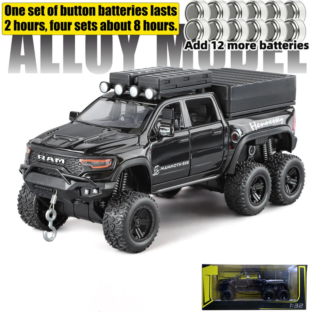 1:32 Dodge Tyrannosaurus RAM TRX Off Road SUV Pickup Truck Alloy Metal Diecast Model Car Home Trendy Ornaments Decorations Gifts