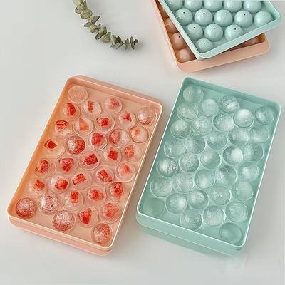 33 mriežková okrúhla miska na ľadové kocky Plastová diamantová forma na ľadové kocky Chladnička Sférické formy pre domácich majstrov Výrobník ľadových guľôčok Kuchynské náradie