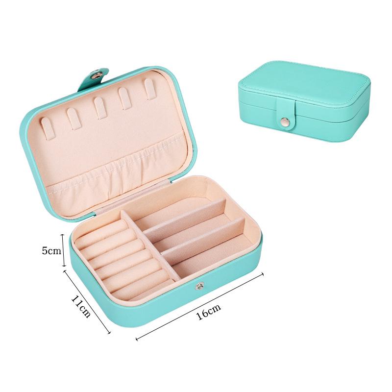 Portable Travel Girl Jewelry Storage Box, Necklace, Ring and Earring Storage Box, Double-layer Home Accessory Box, Jewelry Box
