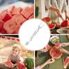 Watermeloen Vork Snijder Cutter Roestvrij Staal Fruit Snijder Vork Handheld Roestbestendig 2-in-1 Roestvrij Staal Splijters Voor Cantaloupe