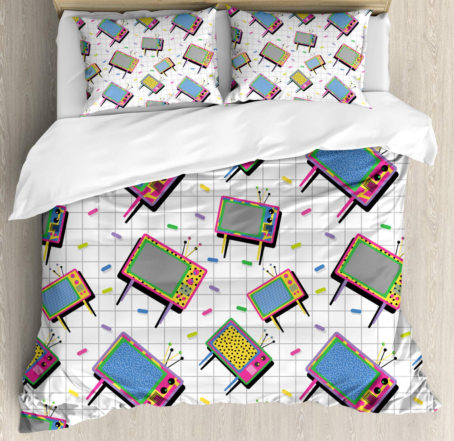 

Retro Duvet Covers For Teens Adults Queen King Lightweight Bedspread Cover Bedroom Decor Fashion Artistic Geometry Bedding Sets EU Single(135x200cm)