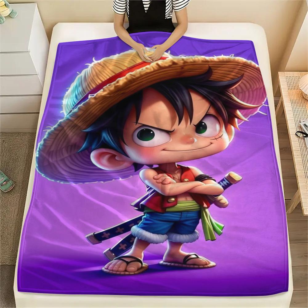 

Luffy Premium Print Flannel Blanket, Warm Comfort Cover for Bedroom Furniture, Picnic Activity and Travel.-TING 75x90cm