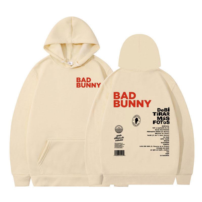 Rapper Bad Bunny Graphic T-shirt DTMF DeBi TiRAR MaS FOToS Hoodie Unisex Long-sleeved Casual Pullover Oversized Punk Tracksuit