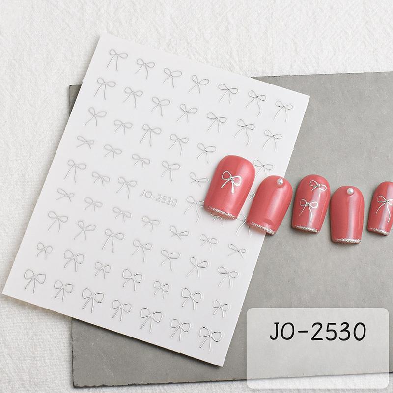 

Минималистичные линии с бантом, наклейки для дизайна ногтей, ультратонкие самоклеящиеся наклейки для ногтей для украшения ногтей, наклейки для ногтей для женщин серебряный