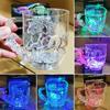 LED Luminous Beer Mug Flash Drinking Cup Color Changing Whiskey Glass Luminous Drinkware Bar Club Birthday Party Supplies