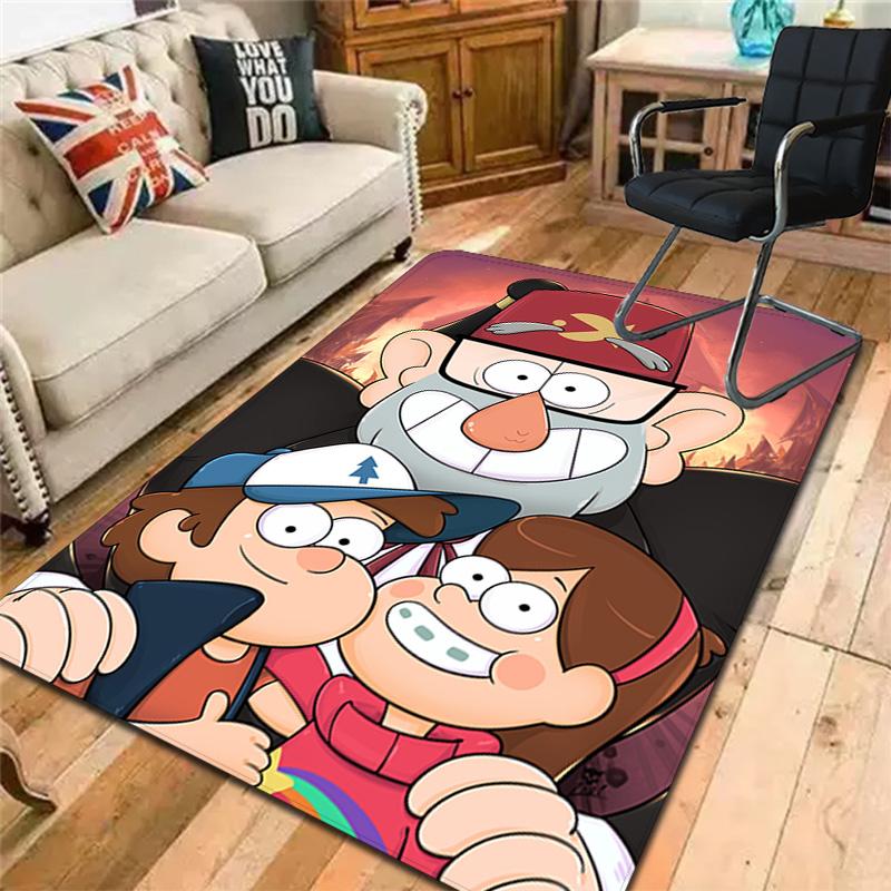 Gravity Falls Teppich Bodenmatte für Wohnzimmer oder Schlafzimmer Weicher und Bequemer Teppich ein Geschenk für Geburtstag und Feiertag.NFF0928632