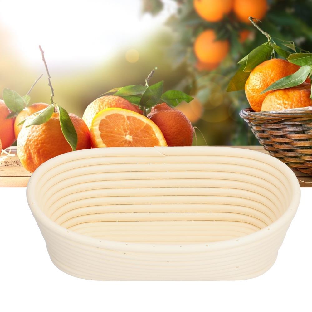 Rattan Woven Banneton Basket Oval Shape Bread Baking Tool Durable Dough Rising Bowl Bread Dough