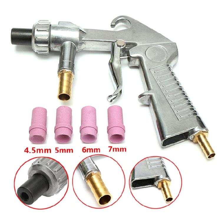 Sandblasting Guns Kit for Sandblast Blast Cabinet with 4Pcs Ceramic Nozzles Sandblasters Sand Blasters Guns Accessories