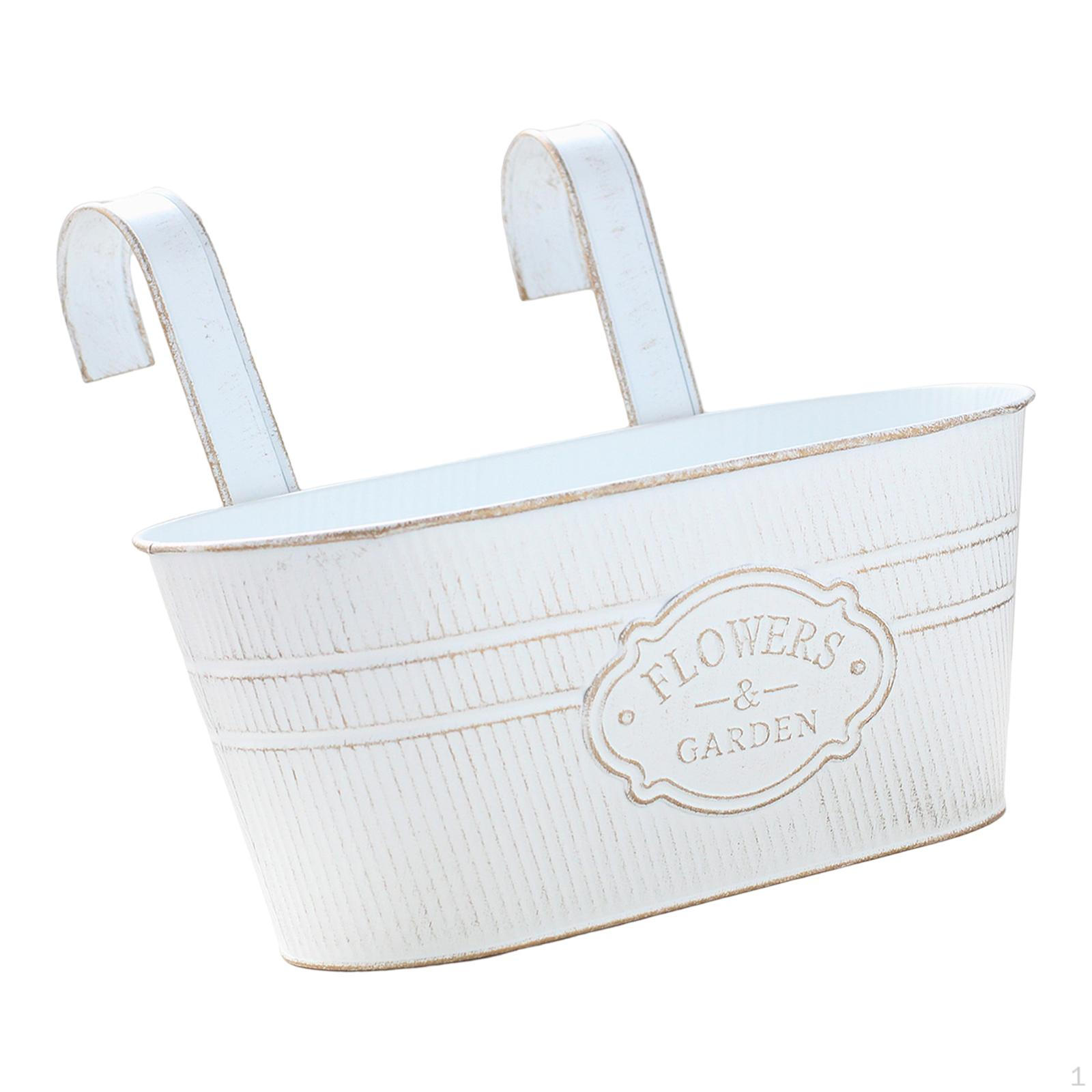 Подвесной кашпо для балконных перил - Современная подставка для растений белый