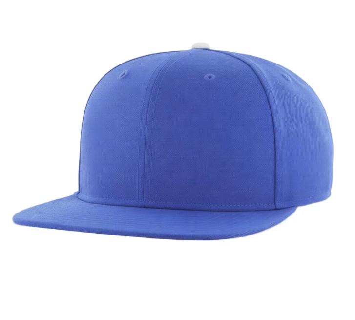 Top Quality Custom 6 Panel Snapback Hat Era Flat Brim Hat With Embroidery LOGO синий