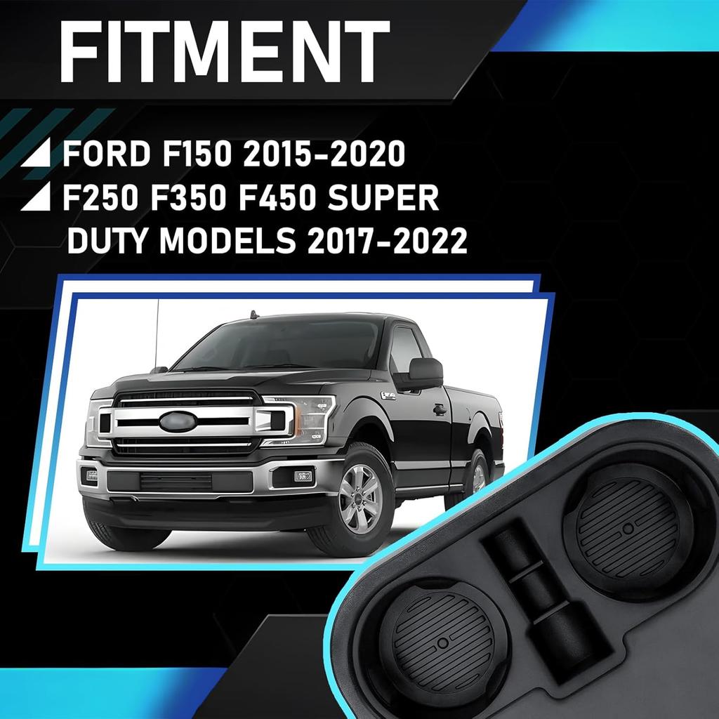 Front Center Console Cup Holder HC3Z-2813562-AB Compatible with Ford F150 2015-, Compatible with F250 F350 F450 Super Duty 2017-, Center Cup Holder