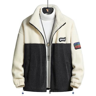 8XL Large Fleece Thick Coat Lamb Fleece Men's Thick Fleece Jacket Cardigan
