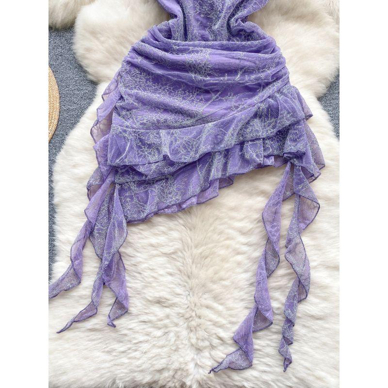 Fashion Sexy Short Asymmetrical Tube Top Dress