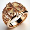 Vintage Hand Carved Flower Women's Ring Dazzling Gold Color Metal Geometry Daily Wear Party Jewelry Anniversary Gift
