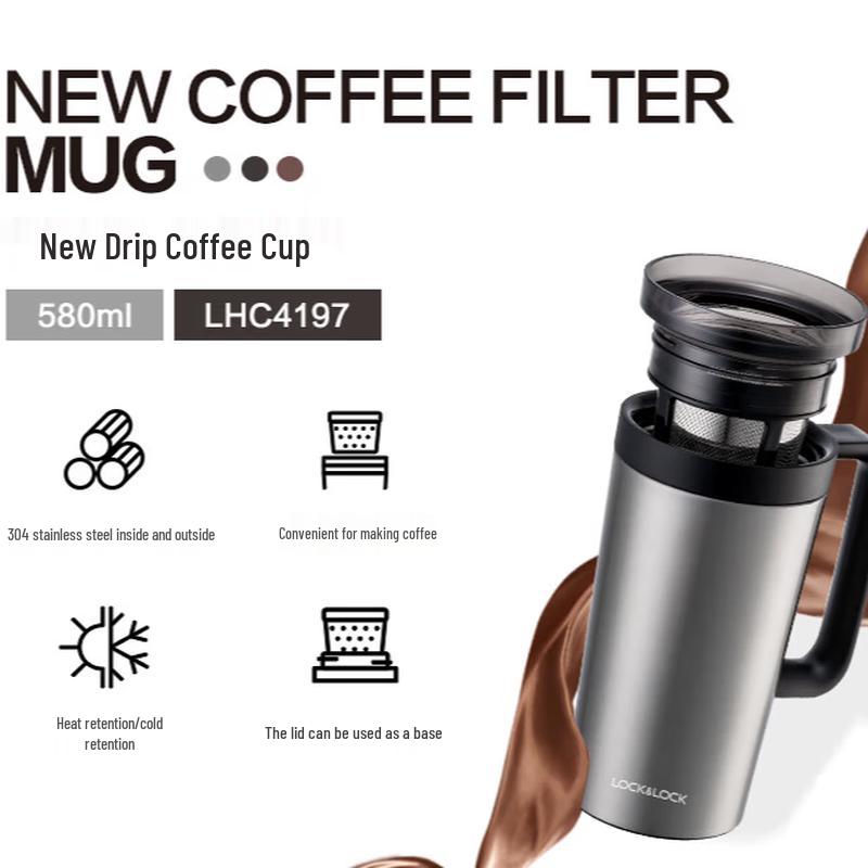 LOCK&LOCK Insulated Stainless Steel Office Mug