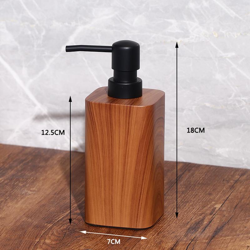 Wood Grain Hand Sanitizer Bottle Household Press Shampoo Water Filling Empty Bottle Hotel Soap Dispenser Bathroom Accessories