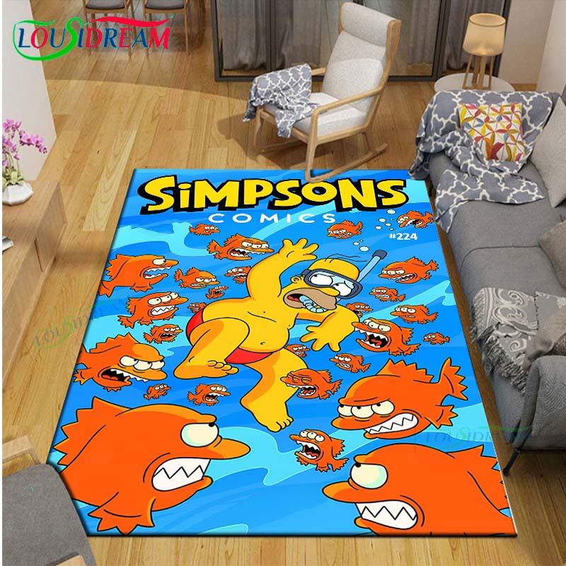 Hot Cartoon TV Role Printed Carpet Outdoor Rug Area Rug Non-slip Carpet Bedroom Decor Carpet for The-A-Simpsons Room Gift