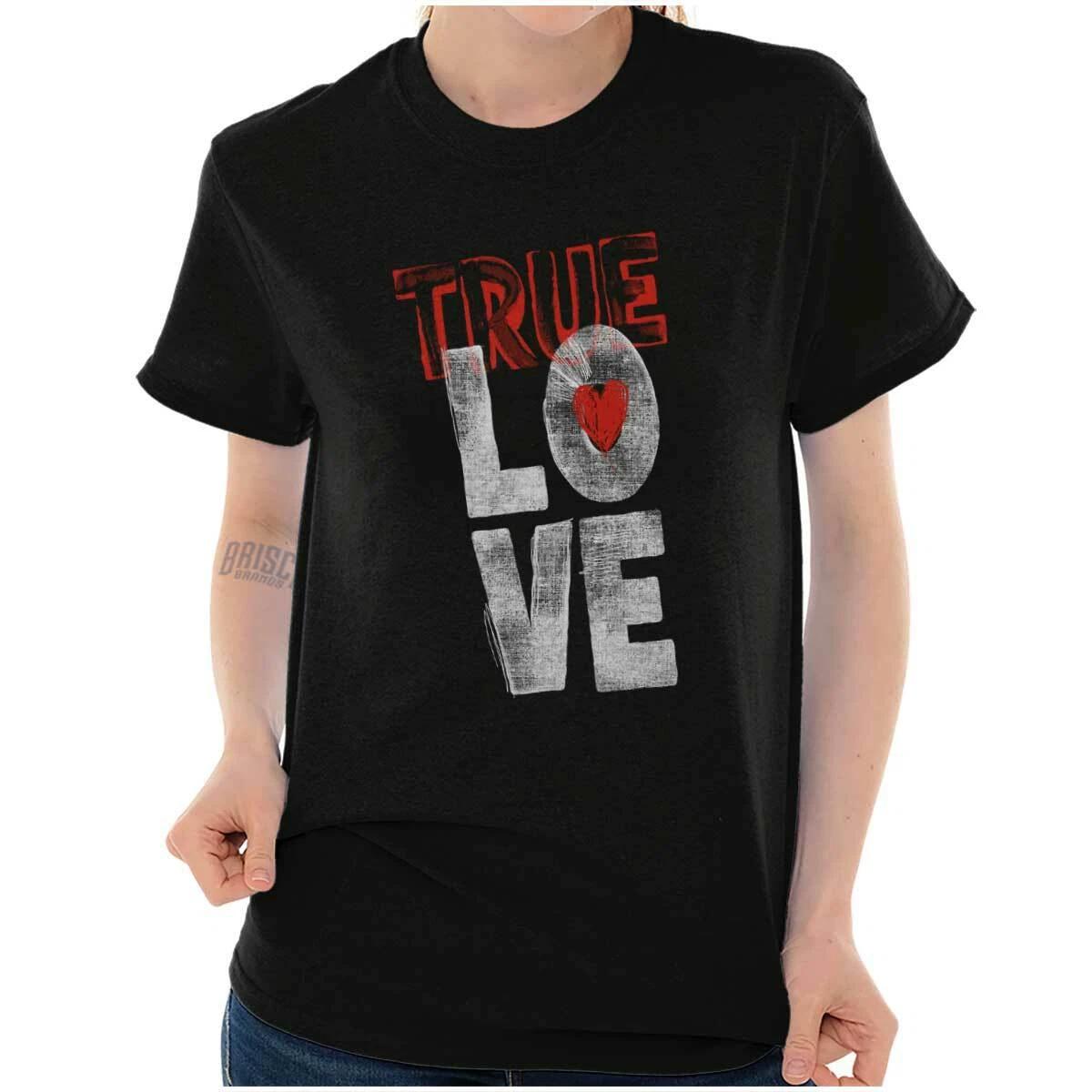 True Love Romantic Happy Valentines Day Gift Womens Graphic Crewneck T Shirt Tee XXL