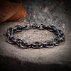 Men Stainless Steel Creative Retro Oxidized Black Link Chain Bracelets Punk Rock Motorcycle Male Jewelry