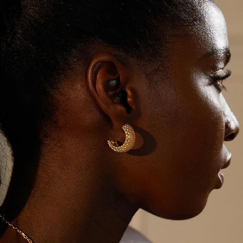 New High-end European and American Inlaid Personalized Earrings with A Cool and Cool Style, Elegant Accessories for Banquets