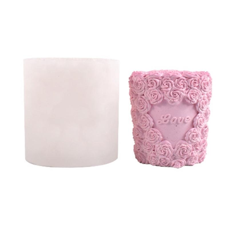Valentine's Day Candle Silicone Mold for Handmade Chocolate Decoration Gypsum Aromatherapy Soap Resin Silicone Mould