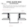 Glove Holder Metal Box with Screws Wall Mounted Anti-slip Tissue Dispenser Organizer Healthcare Food Service Dentist Disposable Stoarge Rack