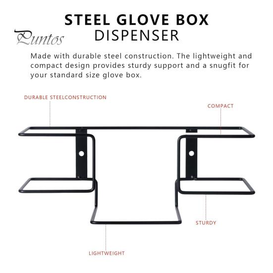 Glove Holder Metal Box with Screws Wall Mounted Anti-slip Tissue Dispenser Organizer Healthcare Food Service Dentist Disposable Stoarge Rack