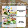 Libro Morbido in Tessuto per Bambini Attività Sensoriale Interattiva Libro in Stoffa Per Neonati Primo Gioco Educativo Montessori Apprendimento Precoce