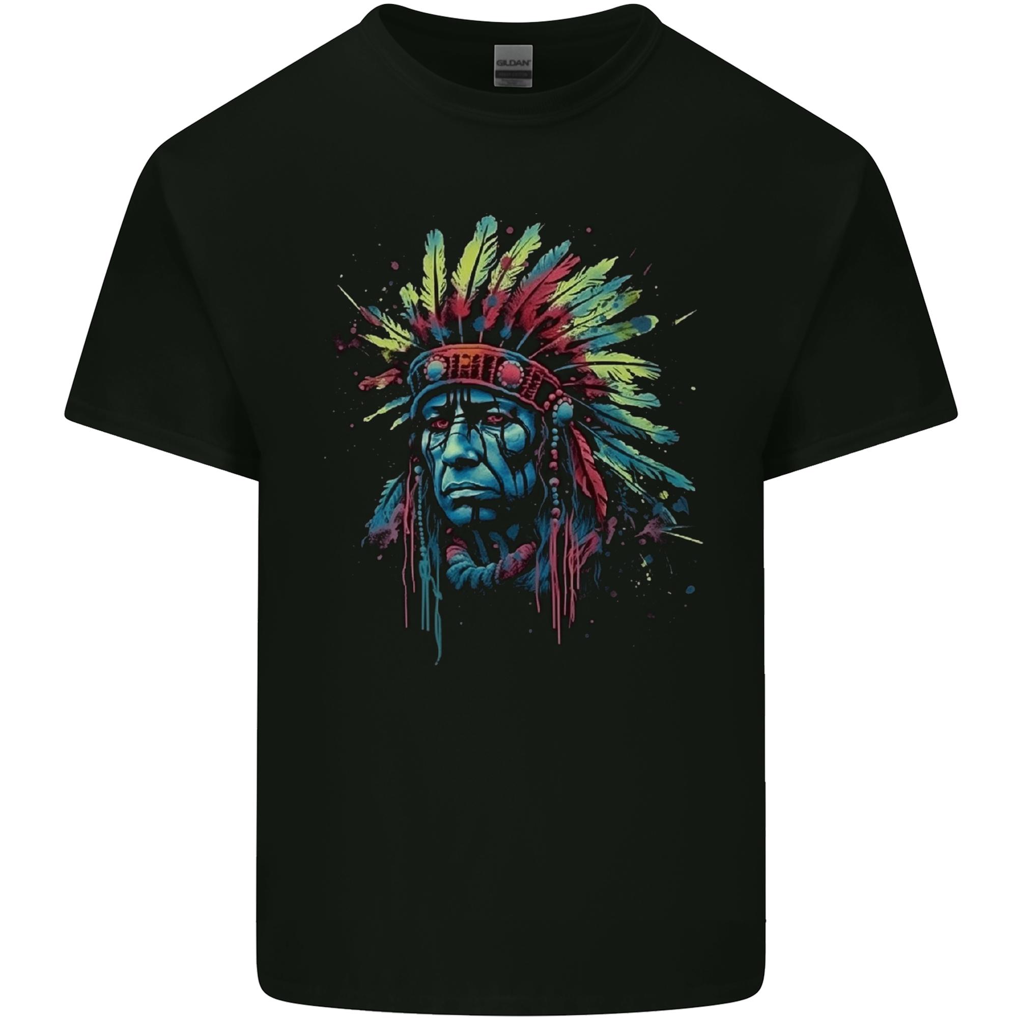 Native American Demon Indian Biker Unisexs Light Cotton TShirt S