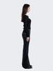 Nogtabeu Curve Panel Flare Leather Pants
