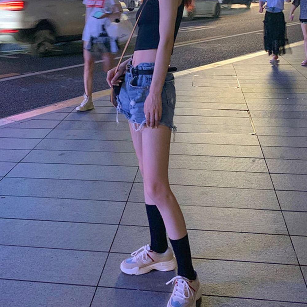 Elastic Long Stockings Summer Thin Stockings Fashion Knee Length Socks