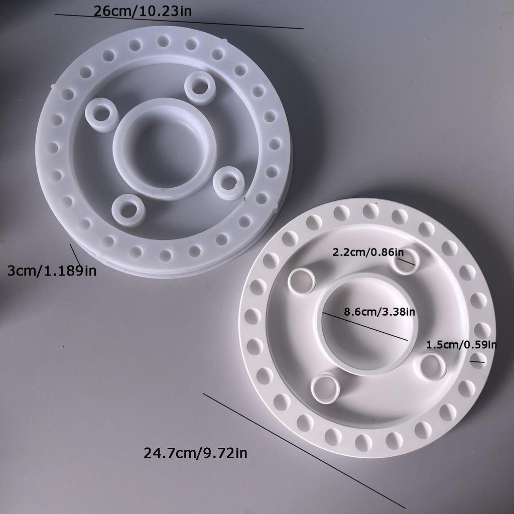 Christmas Countdown Tray Decorative Four Hole Candlestick Mould Advent Candlestick Holder Mould Seasonal Silicone Tray Mould