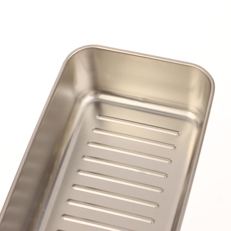 Stainless Steel Food Storage Container Rectangle Dish With Cover Noodles Fruit Tray Lunch Box Thick Refrigerator Organizer Plate