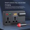 200W Car Power Inverter with 4 USB Ports 110V AC Car Plug Adapter Fast Charger 12V DC to AC Converter Type-C QC 3.0 Car Charger Adapter