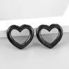 Giga 1/2Pcs 6mm Heart Shape Ear Weights Hanger Stainless Steel Body Jewelry Piercing Earring Gauges Earlobe Stretcher Fashion