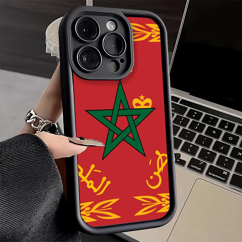 

Phone Case for iPhone 17 Air 16E 15 16 Pro Max Morocco Flag Cover 14 Plus 13 12 Mini Soft Shell Silicone Fundas iPhone 17 Pro Max